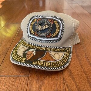 Men’s New 3D Emblem Bull Embroidered Tan Brown Trucker Hat Mexican Cowboy